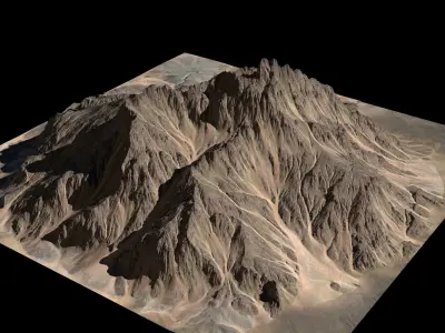 8k Summer Mountain V2 3D model