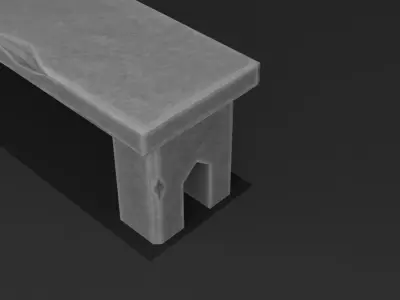 Stone Bench  Free low-poly 3D model