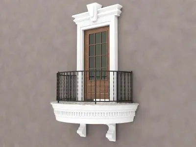 Balcony Door 3 3D model