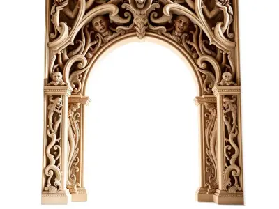 Ornate Gothic Archway model pack Low-poly 3D model