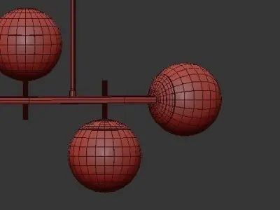 HARMONY GLOBES ISLAND CHANDELIER 3D model