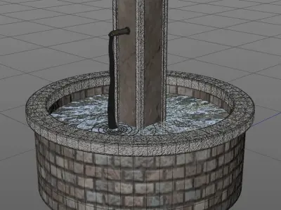 Medieval fountain Free 3D model
