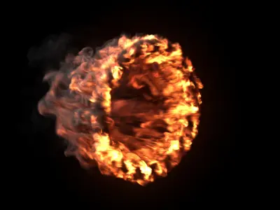 Fire Gate VDB looping sequence 10s  3D model