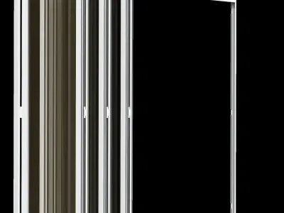 Window set sliding glass door 3D model