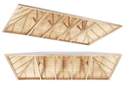 Wooden Ceiling V9  3D model