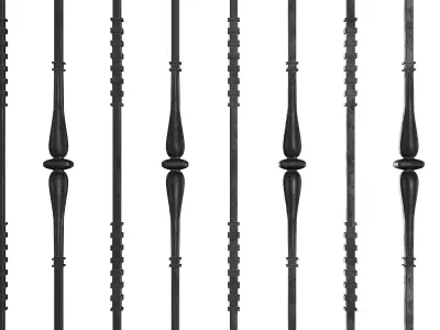 Wrought Iron Bundle No04 Fence 3D model
