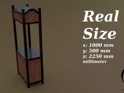 Trade stand 13 R Low-poly 3D model