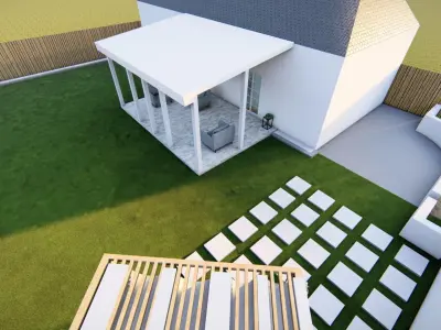 Small landscape design  Low-poly 3D model