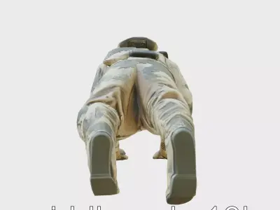 Invisibility Suit with Active Camouflage Films Low-poly 3D model