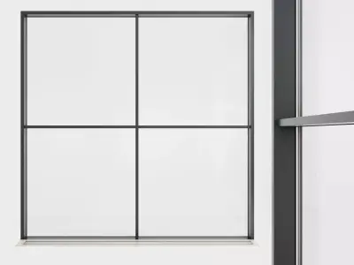 Panoramic glazing Stained glass 56 Low-poly 3D model