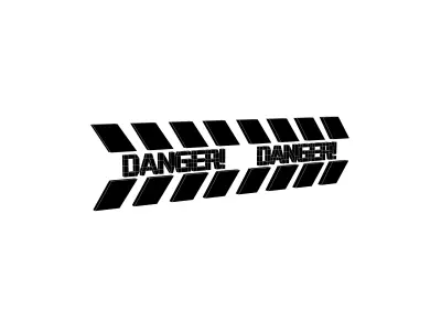 Cyberpunk Future Danger Sign v1 013 Low-poly 3D model
