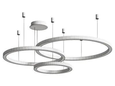 Multi-round LED Round Chandelier KA-PL006 3D model