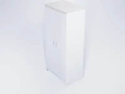 Low Poly Standard Wardrobe - Classic Static 3D Model 3D model