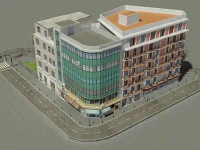 European City Block 02 3D model