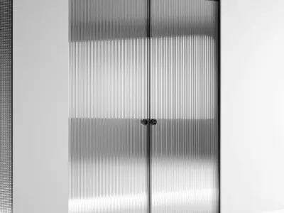 Glasitalia set modern sliding glass doors 3D model