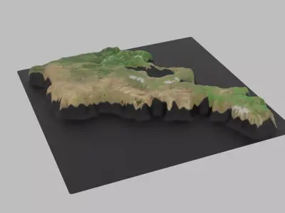 Armenia Map Low-poly 3D model