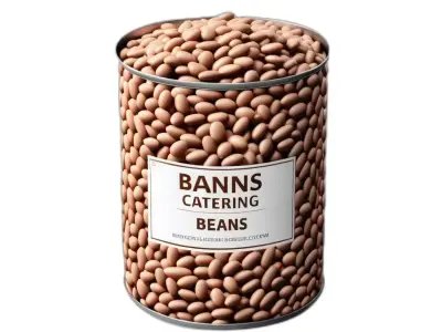 Dry Beans in Transparent Catering Can Low-poly 3D model