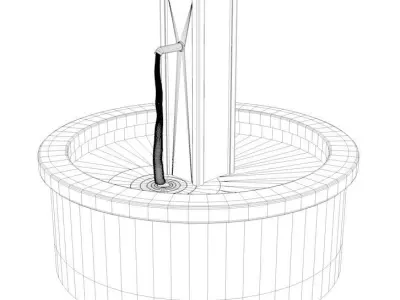 Medieval fountain Free 3D model