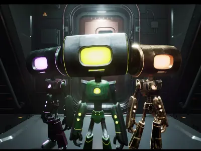 Customizable Robot Pack 3 - Robert Low-poly 3D model