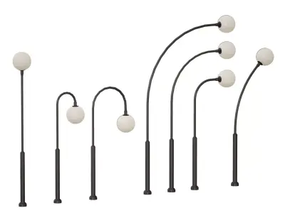 Street park lamp 3D model