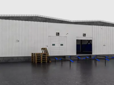  Small Warehouse Complex 3D model