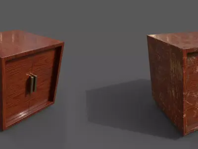 Pack 2 Modern Furniture 3D Model Low-poly 3D model shop