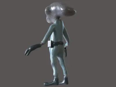 Alien Toon Low-poly 3D model