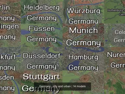 Germany - city and urban 3D Model Pack