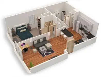 The 3D house design is so impressive 3D model