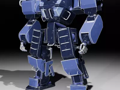 GridLock Grunt Low-poly 3D model