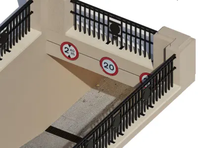 Entrance-Exit to the underground parking 3D model