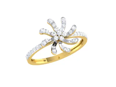 Women Ring Render 3dm STL OBJ FBX Details 3D print model 10