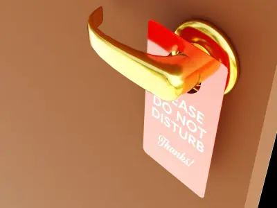 Please Do Not Disturb Door Sign Free low-poly 3D model