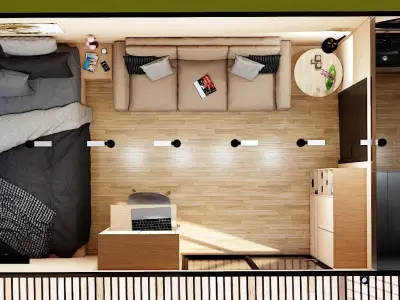 container hotel modul combo k2 Low-poly 3D model