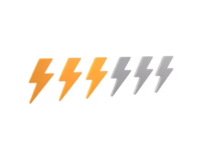 Lightning Ranking Symbol V1 004 Low-poly 3D model