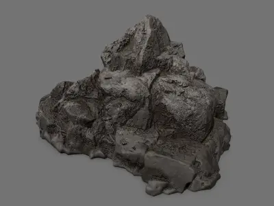 Rock Set Low-poly 3D model shop