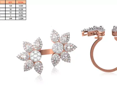 Ladies-Elegant Stone Rings For Womens 144 3D print model