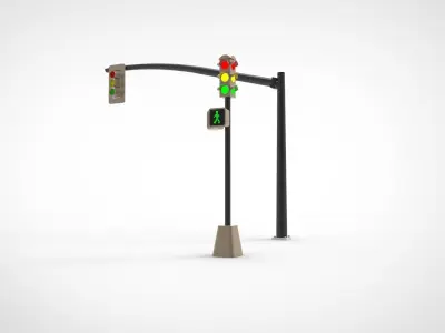 Street Traffic light 3D model