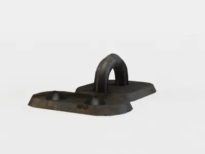 Lock base Low-poly 3D model