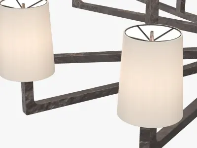 Wright Round Chandelier 60-inch 3D model