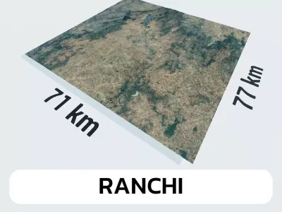 Ranchi India City Landscape 3D Model 3D model