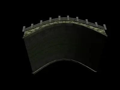 Chinese bridge  Low-poly 3D model