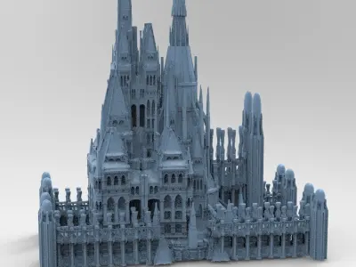 Tudor Castle Fantasy castle 2 models 3D model