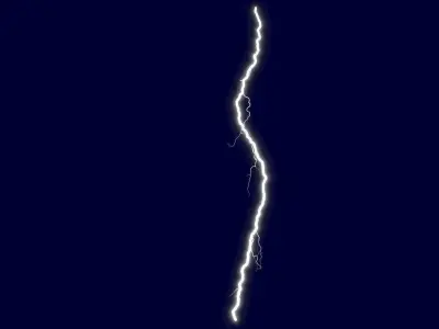 Realistic 3D Lightning CG-11 Low-poly 3D model