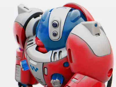 ASTRONAUT BOT ARES-B  RIGGED 3D model