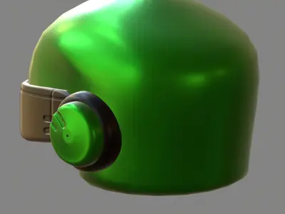 Gas mask helmet 3d model scifi Low-poly  Low-poly 3D model 275