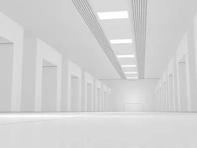 Sci Fi Warehouse 3D model 2