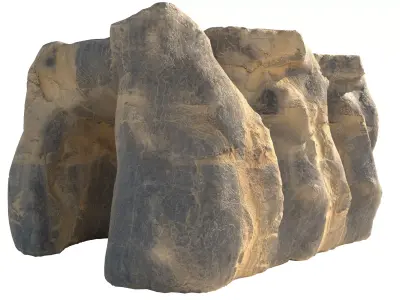 sand cave entrance  Low-poly 3D model