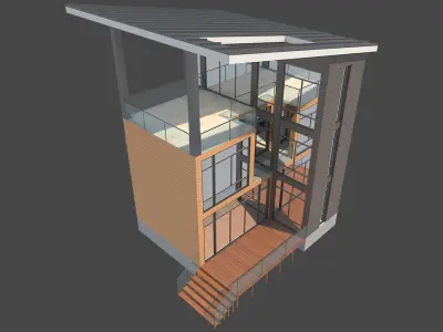 Contemporary House 1 3D model