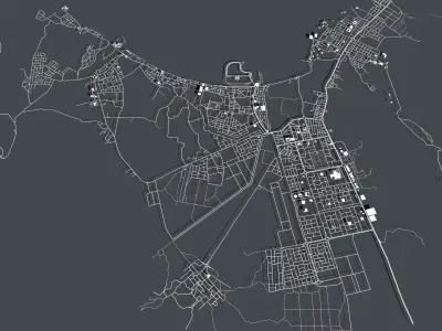 Cityscape  Fujairah United Arab Emirates 3D model